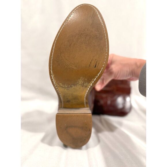 VTG Levi's Orange Tab Leather Cowboy Boots Men's 10 Country Western Texas Farm - Picture 9 of 16